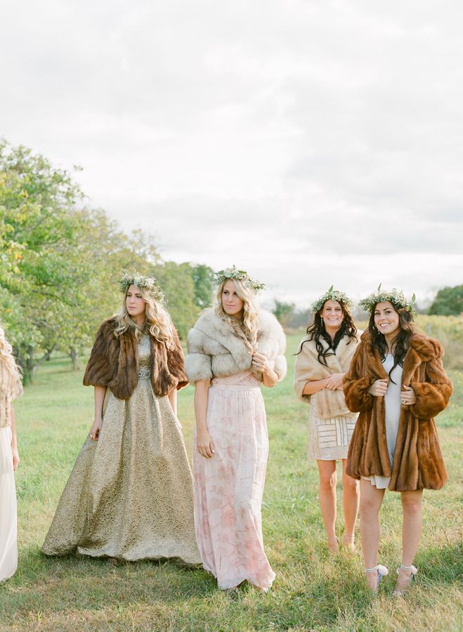 groupe femmes mariage en automne