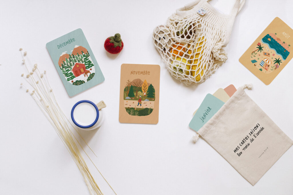 cartes d'apprentissage saisons