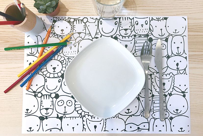 DIY ~ Set de table à colorier