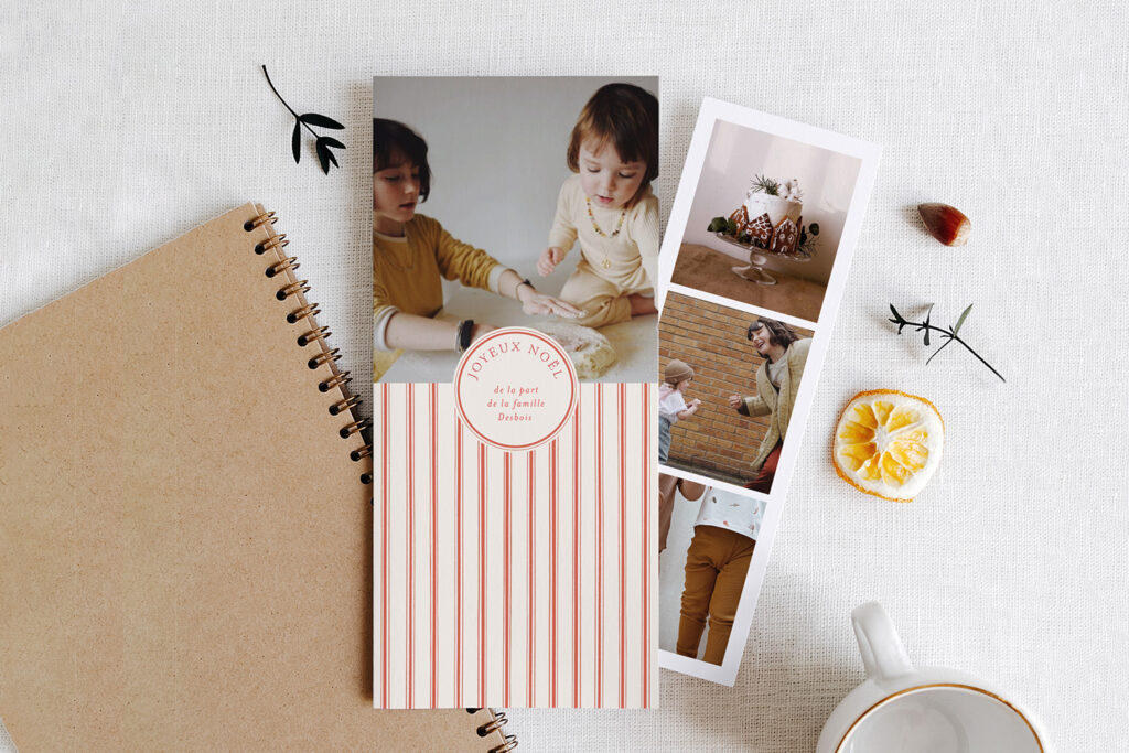 Carte de voeux gift wrap, Collaboration Cotton Bird x Mer Mag.