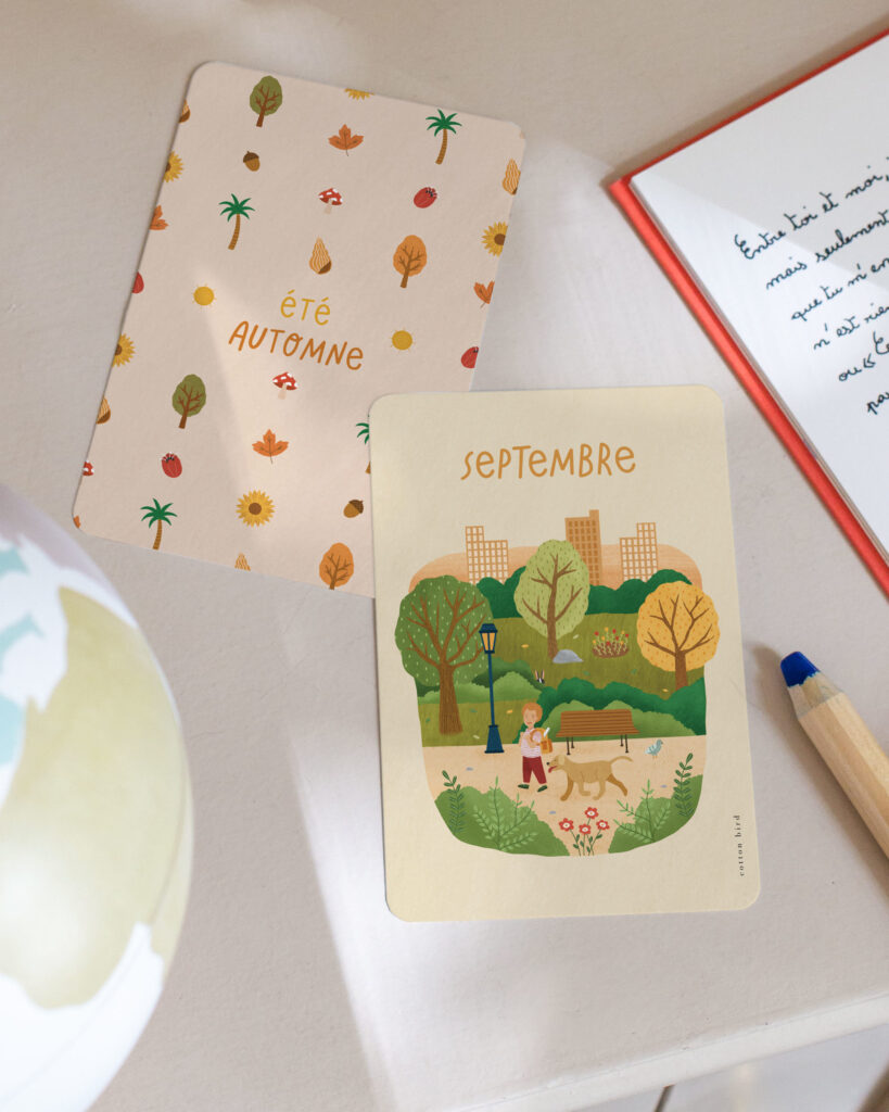 cartes bébé saisons