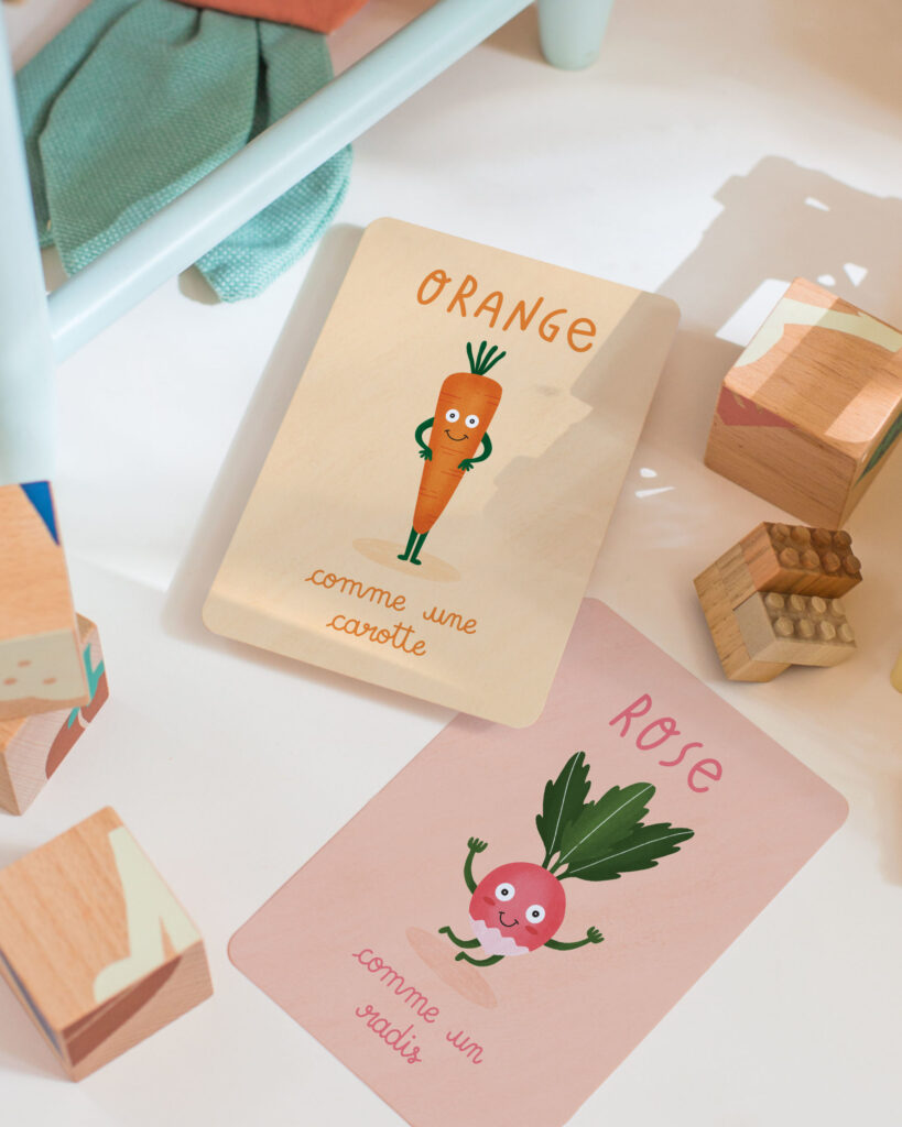 cartes bébé couleurs