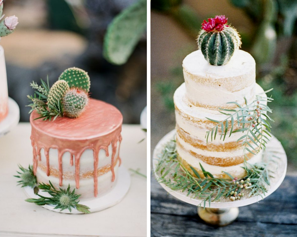 tendace mariage cactus gateaux