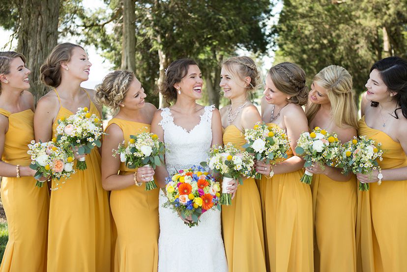 Inspiration couleur jaune  pour mon mariage