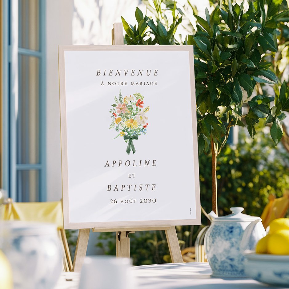 Le panneau de bienvenue