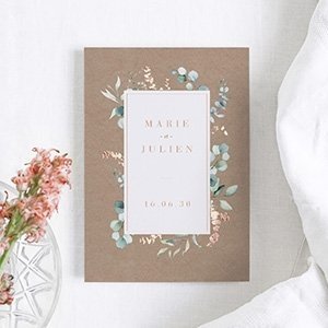 Faire-part mariage à personnaliser - Échantillon offert