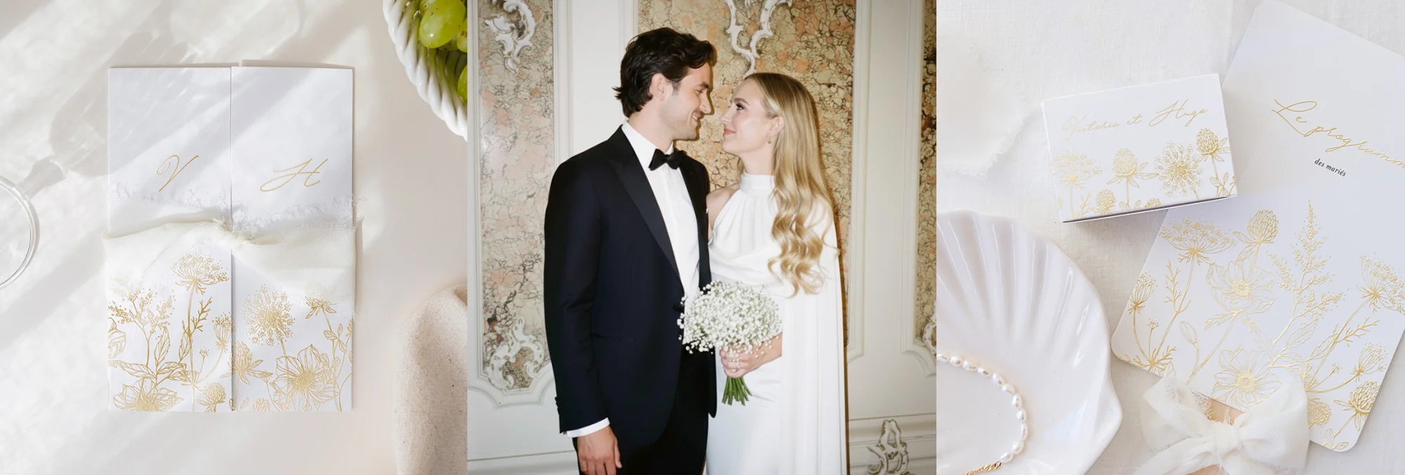 Un mariage chic sublimé d'or