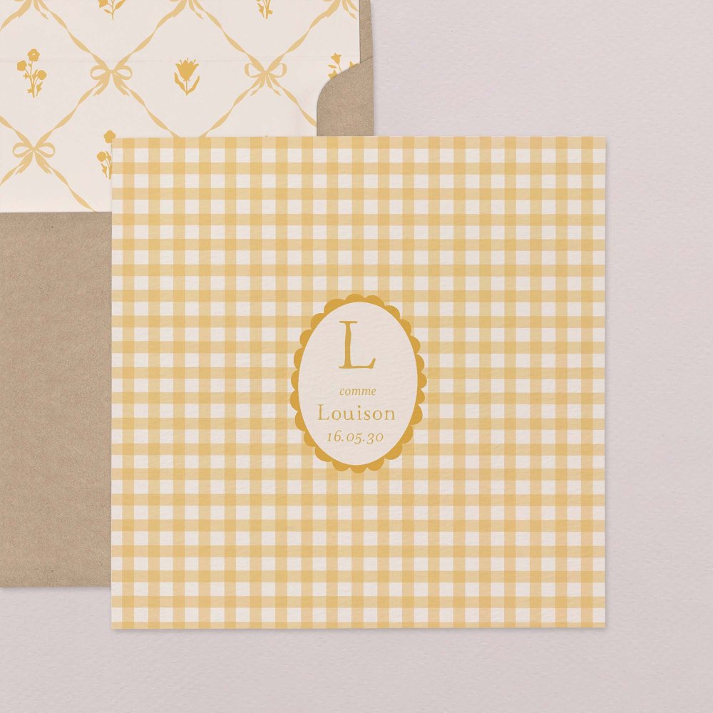 Joli vichy - moutarde