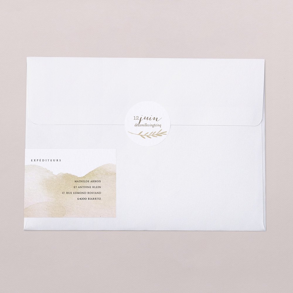 Etiquette adresse enveloppe Linen Cottonbird