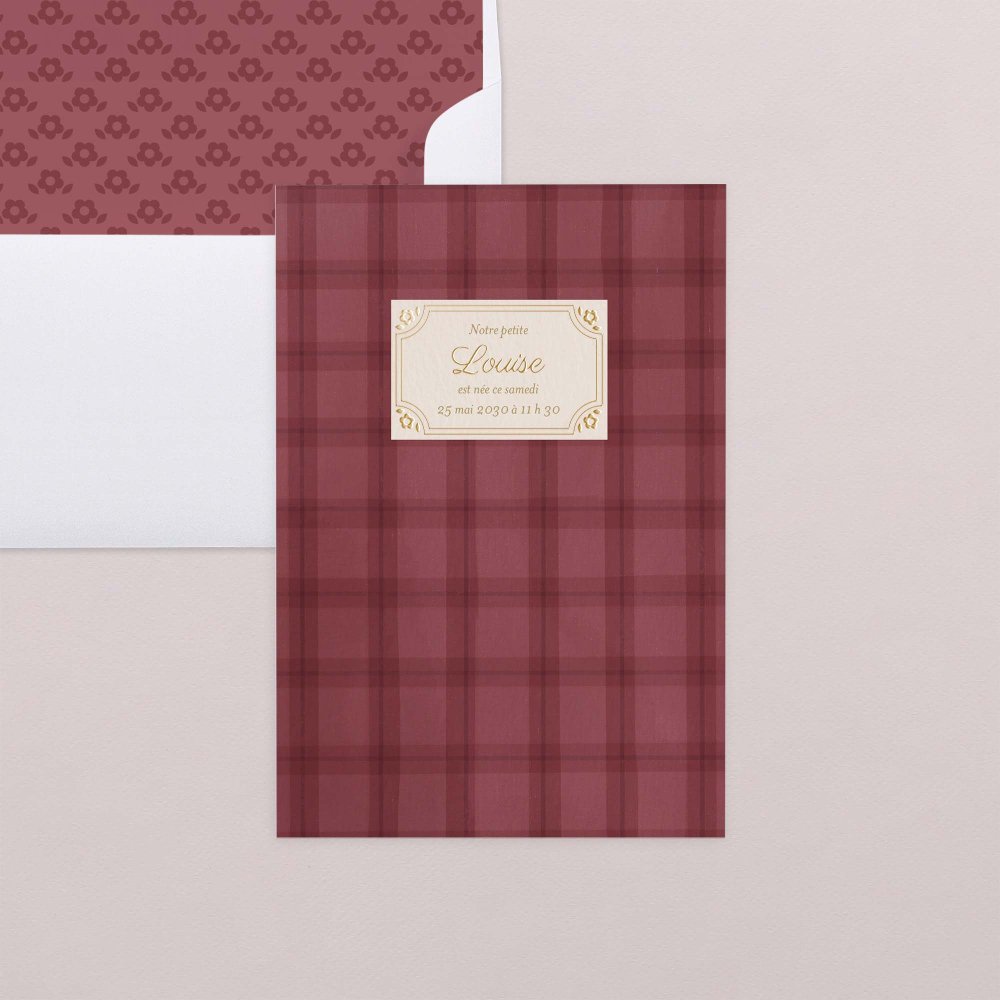 Burgundy tartan