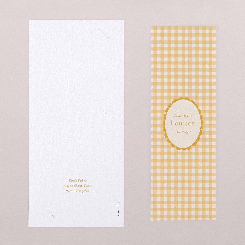 Joli vichy - moutarde