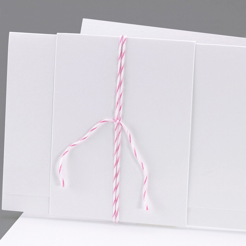 Baker Twine rose et blanc 90 cm