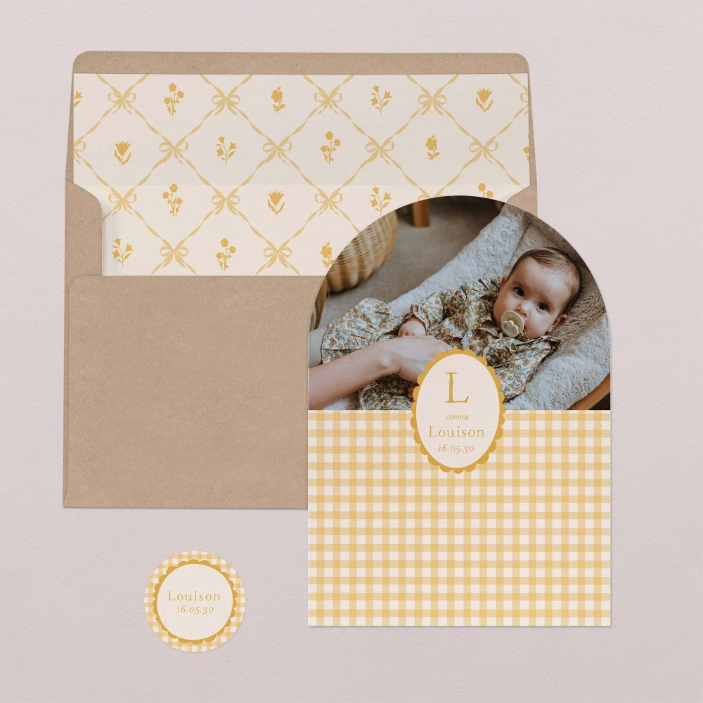 Joli vichy - moutarde