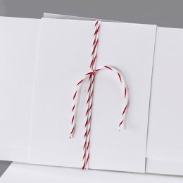 Baker Twine rouge & blanc 90 cm