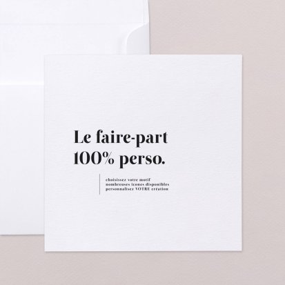 Faire-part baptême 100% personnalisable