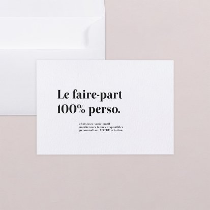 Faire-part baptême 100% personnalisable