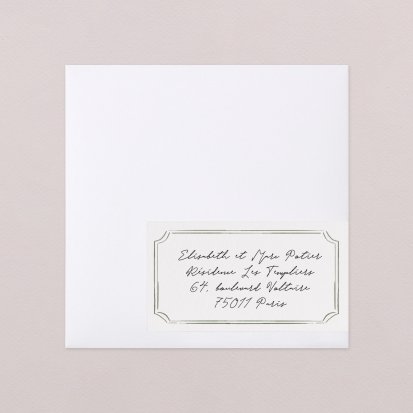 Etiquette adresse enveloppe mariage Vérone