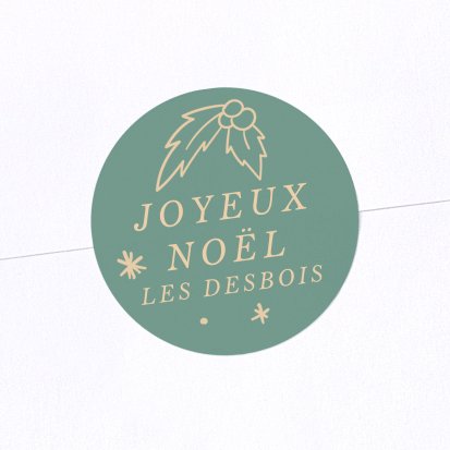 Sticker Noël Mon beau sapin - vert émeraude