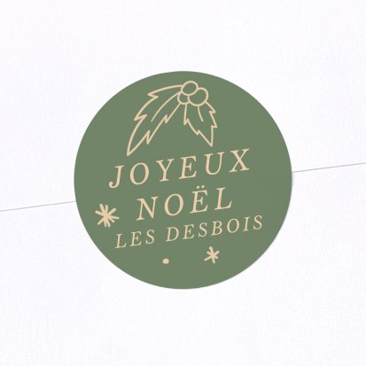 Sticker Noël Mon beau sapin - vert forêt
