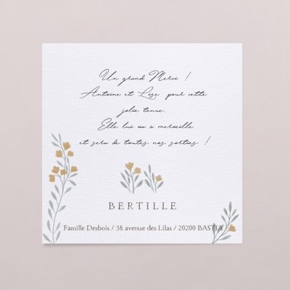 Layette fleurie