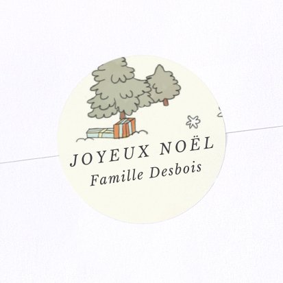 Sticker Noël Village enneigé