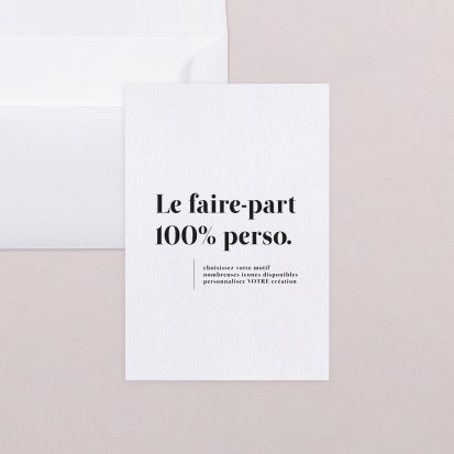 Faire-part baptême 100% personnalisable