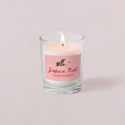 Petite bougie Noël Décoration ronde - jolis souvenirs