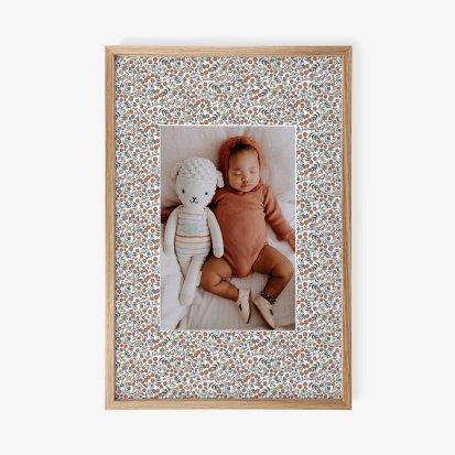 Cadre photo personnalisé en bois 5x7 - Annonce de bébé( Choix de cadre  Blanc,Noir ou Naturel)