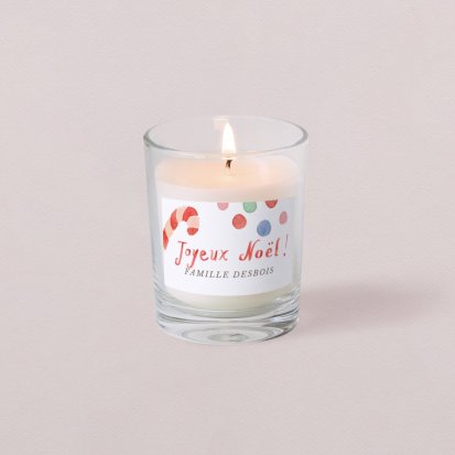 Petite bougie Noël Sweet home