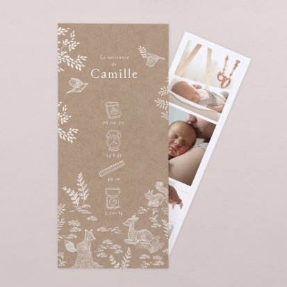 Carte de voeux - Porte de Noël (+enveloppe Kraft ) – leaubleue