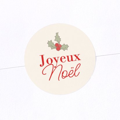 Sticker Noël Décoration ronde - baby Christmas