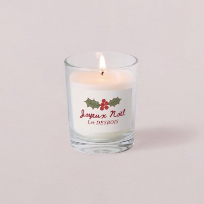 Petite bougie Noël Hotte de Noël