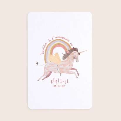 MKISHINE Set de 10 cartes invitation licorne,invitation anniversaire fille  en français + Enveloppes+3d licorne stickers pour 10 invités Idéal  invitation de Partie,fête anniversaire d'enfants : : Cuisine et  Maison