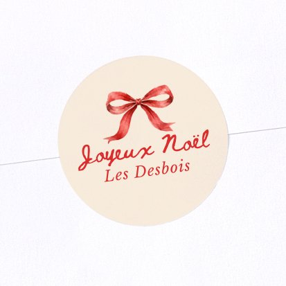Sticker Noël Décoration ronde - couronne