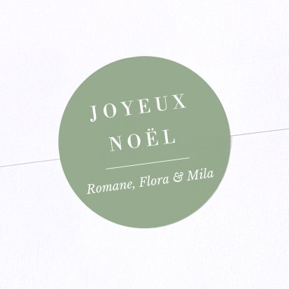 Sticker Noël Décoration vintage - feuillage de Noël
