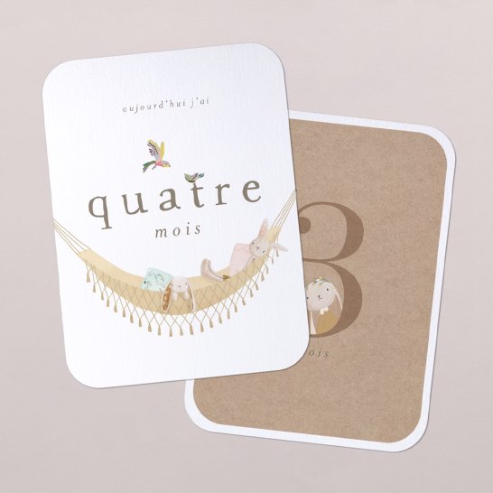 Cartes Jalons En Bois Pour Bébé - 12 Cartes Mensuelles Photo, Double Face - Pour Suivre La Croissance, Souvenirs, Annonces De Naissance