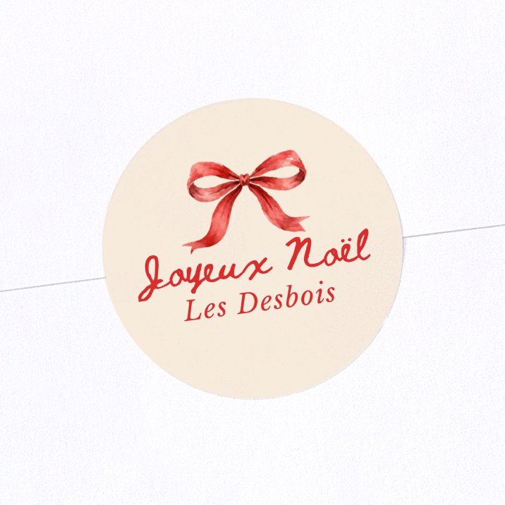 Sticker Noël Décoration ronde - couronne