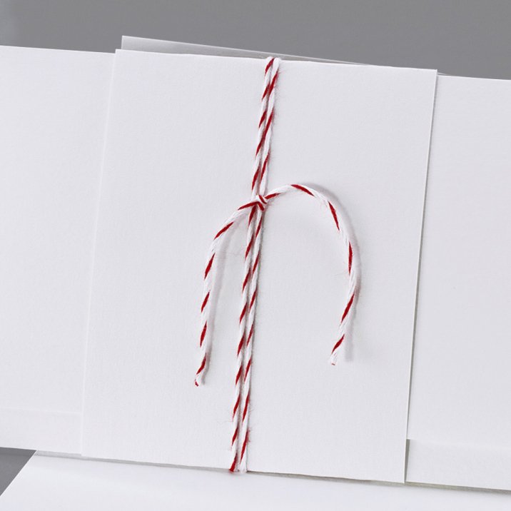 Baker Twine rouge & blanc 90 cm