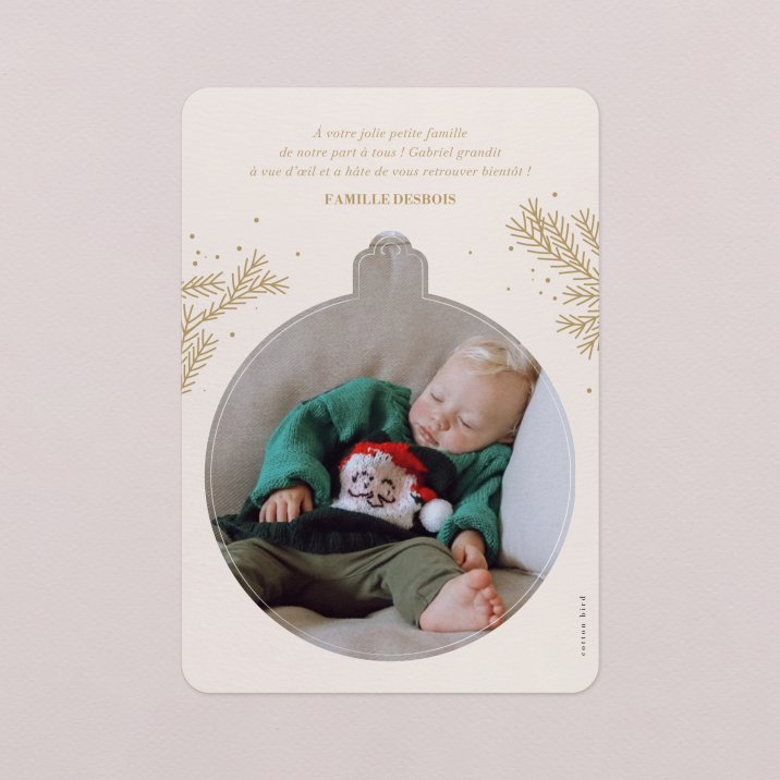 Carte de voeux Décoration ronde - golden crown