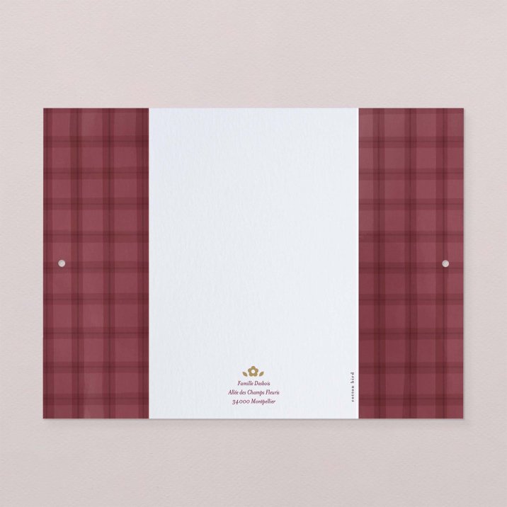 Burgundy tartan