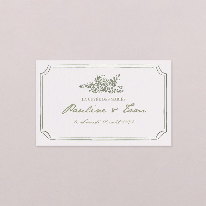 Etiquette bouteille mariage Vérone
