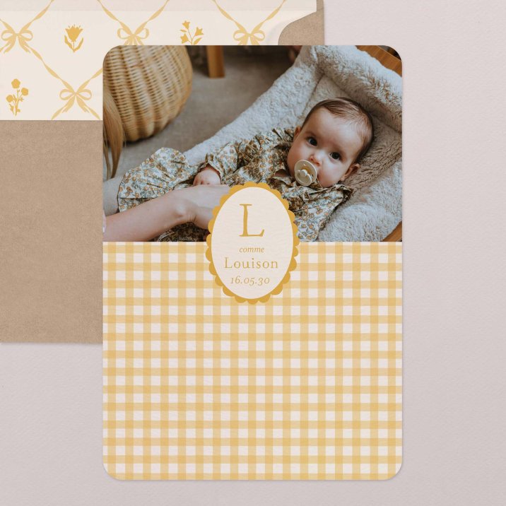 Joli vichy - moutarde