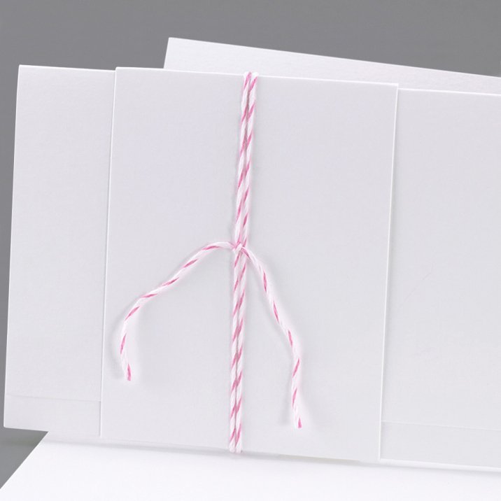 Baker Twine rose et blanc 90 cm