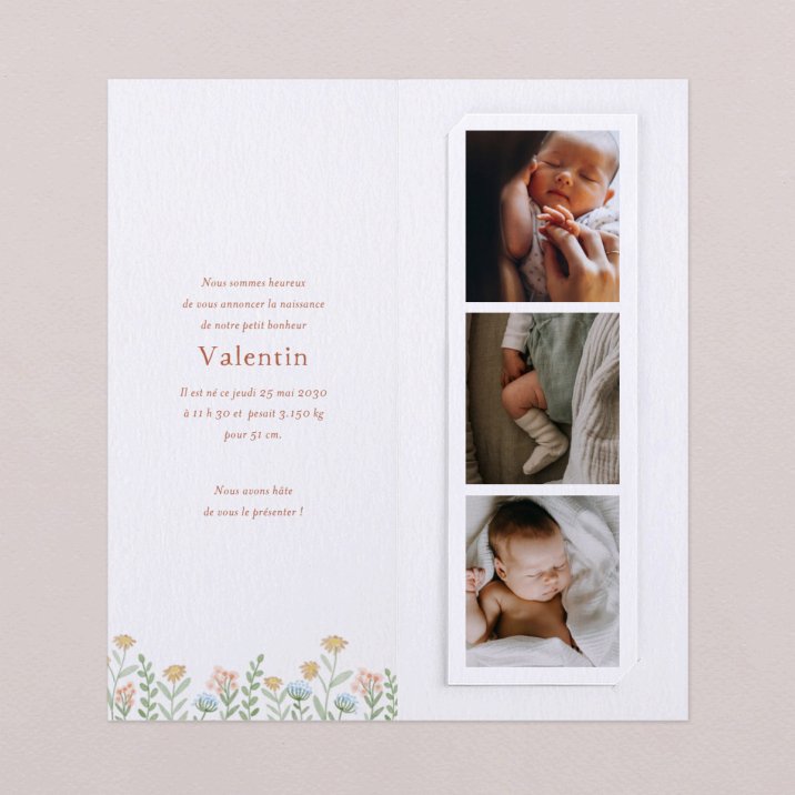 Faire-part naissance Hyacinthe