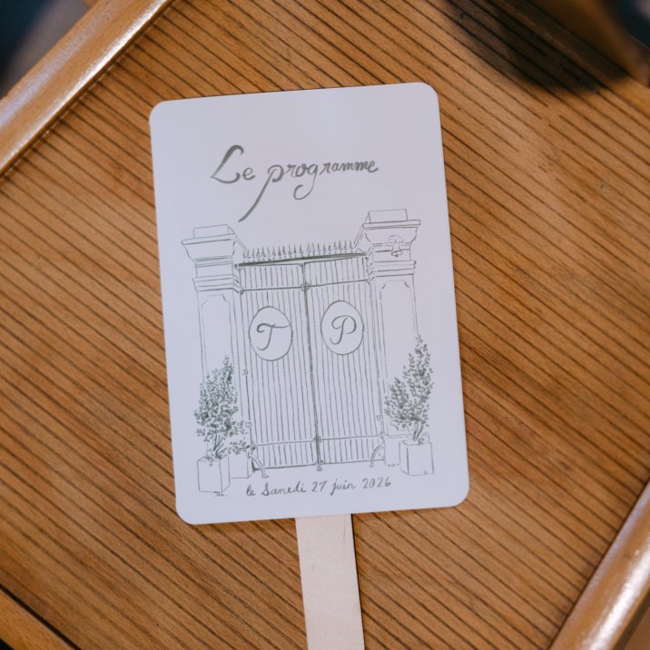 Eventail programme mariage Vérone