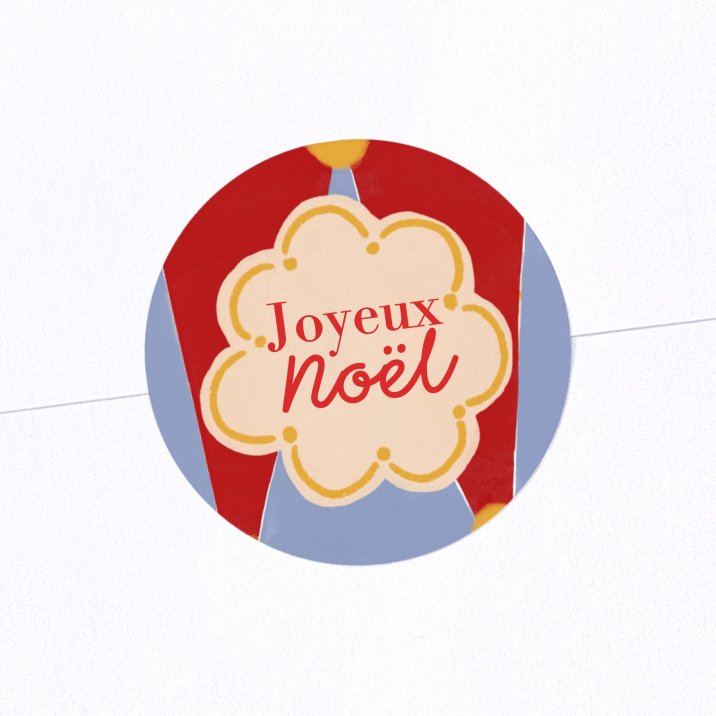 Sticker Noël Boule à neige - vintage