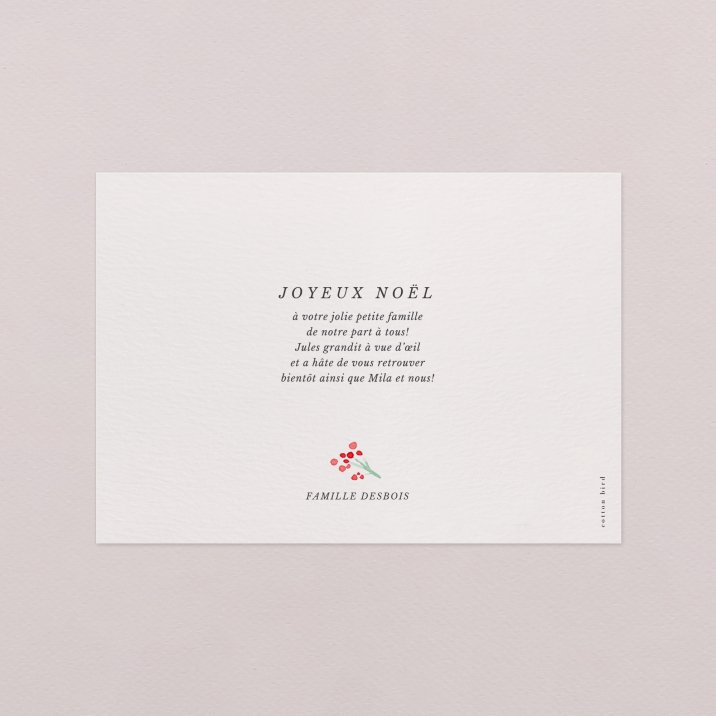 Carte de voeux Marie Louise - cadre