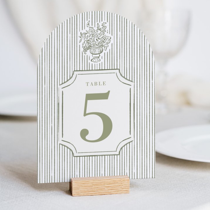 Numéro de table mariage Vérone