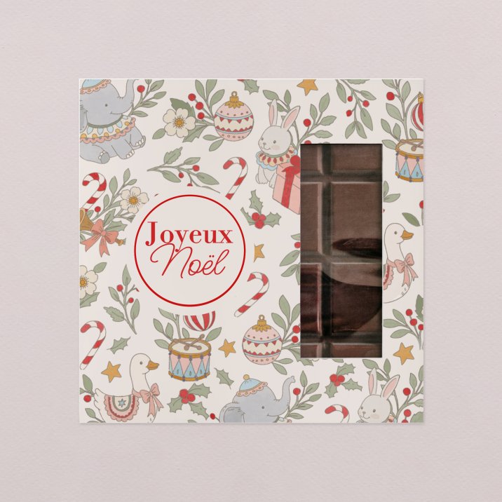 Tablette chocolat Noël Décoration ronde - baby Christmas