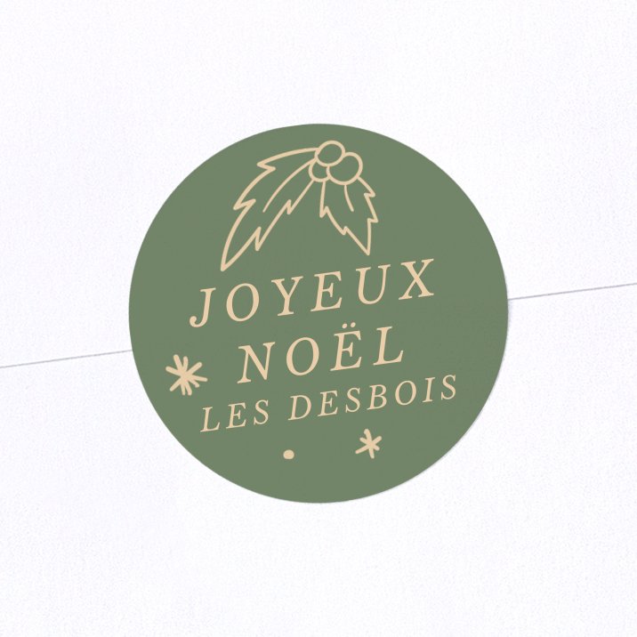 Sticker Noël Mon beau sapin - vert forêt